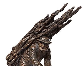 老人与树枝。1984年。青铜。50x15x50厘米。俄罗斯国家特列季亚科夫画廊。