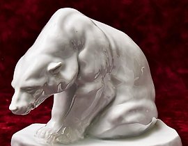 陶瓷雕像“漂浮冰上的白熊”，厂家：НЕREND（赫伦德）