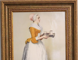 "Chocolate Box Porcelain Plate - Painting Weimar Germany"