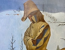 "House in the Ravine." Vitebsk, 1996. Canvas, oil. Size 67/52 cm.