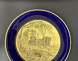 Theodor Körner. Wall plate "Old Mail Coach at Sachsenberg." 1962-63.