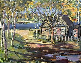 The translation of "Дом у реки" into English is "House by the river."