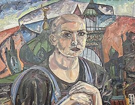 The translation of "Портрет современницы" into English is "Portrait of a Contemporary Woman."