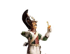 被封锁的雕塑。普通列兵的雕像，列兵卫队龙骑兵团。