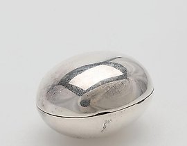 "Silver pillbox, W.A. Bolin"
