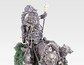 Cеребряная композиция, статуэтка Алексея Баранова "Леший"