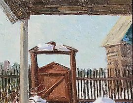 The translation of "Март у крыльца" into English is "March at the doorstep."