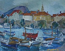 Montenegro. Cardboard, oil. 30 x 40 cm