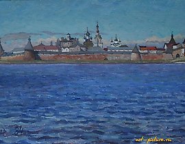 索拉夫基。纸板，油画。49 x 35 厘米