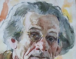 Self-portrait. Cardboard, oil. 38 x 30 cm.