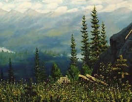 割草的季节。油画，帆布