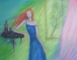 The translation of "Погружение холст, масло" into English is "Immersion canvas, oil."