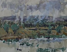 Morning. Watercolor. 20 x 23 cm