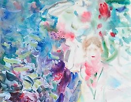 Vanity  
Paper, watercolor, gouache.