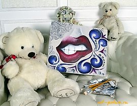 "吸引力" 丙烯，画布。