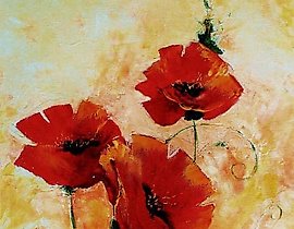 "Poppy oil, canvas"
