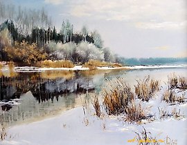 三月 油画，画布