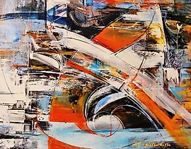 The translation of the text "Утюжение реальности масло, холст" is "Ironing of reality oil, canvas."