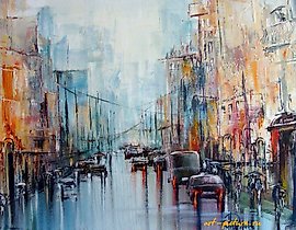 Cities. Ports. Airports acrylic, canvas