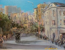 城市大道 亚克力，画布