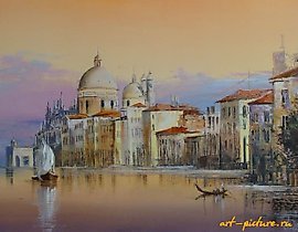 大运河 油画，画布