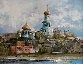 "Kazan Cathedral oil on canvas"