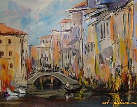 威尼斯 丙烯，画布