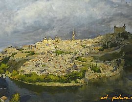 Toledo. Spain. Canvas, oil.