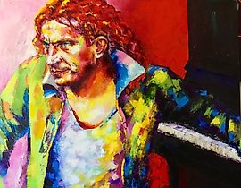 The translation of "Кольоровый Холст, масло" into English is "Colored Canvas, oil."