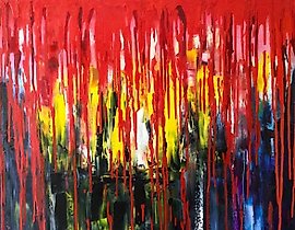 "Warm Winter" (illustration for the song by Andrey Kuzmenko) Canvas, oil paint