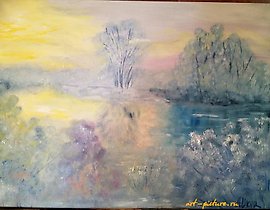 "Soon spring canvas, oil"