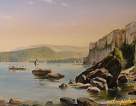 Italian landscape canvas/oil paint