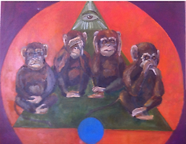 The translation of "Познание мира масло, холст" into English is "Knowledge of the World oil, canvas."