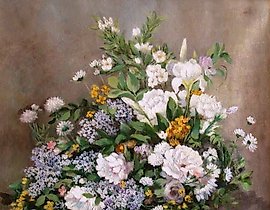 雷诺阿《春季花束》 油画，画布