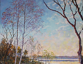 秋天的快乐 油画，画布