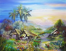 "And let the whole world wait... oil, canvas."