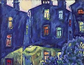 "Blue City Canvas, oil"