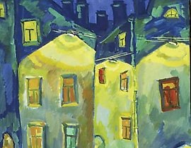 "Redhead in the Night 85x65 7 Canvas, oil"