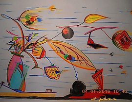 The translation of "Осенний ветер бумага, карандаш" into English is "Autumn wind, paper, pencil."