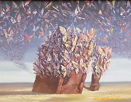 "Day of the Butterfly oil, canvas"