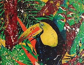 The text "Тукан Масло" translates to "Toucan Oil" in English.