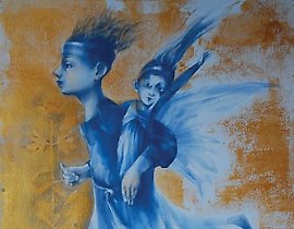 "My Angel Acrylic, paper"