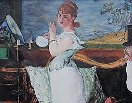 Нана (копия Эдуарда Мане) холст, масло 翻译成简体中文是：

《娜娜》（爱德华·马奈的复制品）画布，油画