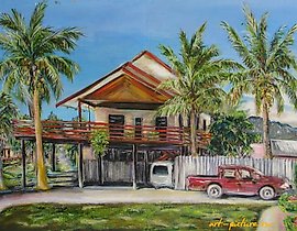 瓦伊洛阿洛酒店，斐济 丙烯，纸张