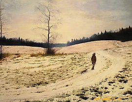 狩猎 油画 布面