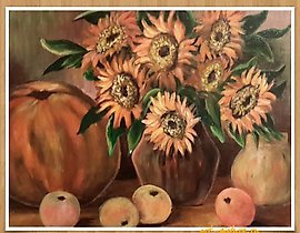 向日葵 丙烯，木材