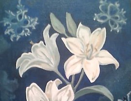 "Lily oil on canvas"