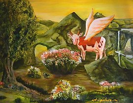 The translation of the text is: "Coolness of Gorges du Verdon, acrylic, oil, canvas."