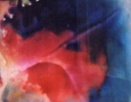 "Sunset in the mountains watercolor"