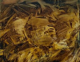 刺猬 油画 布面